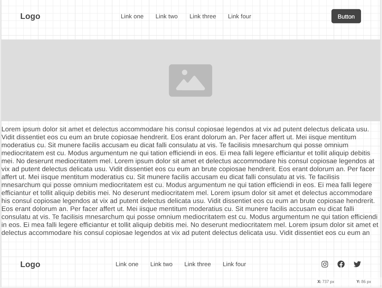 home page wireframe